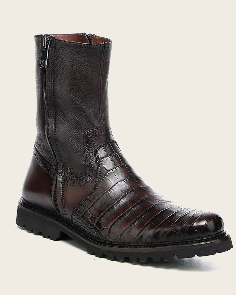 Brown Exotic Aligator Urban Boots