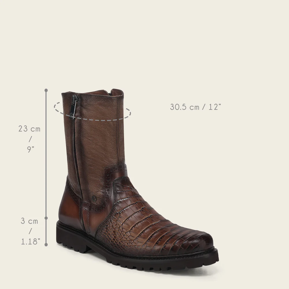 Honey Brown Exotic Aligator Urban Boots 12 Honey Brown Exotic Aligator Urban Boots