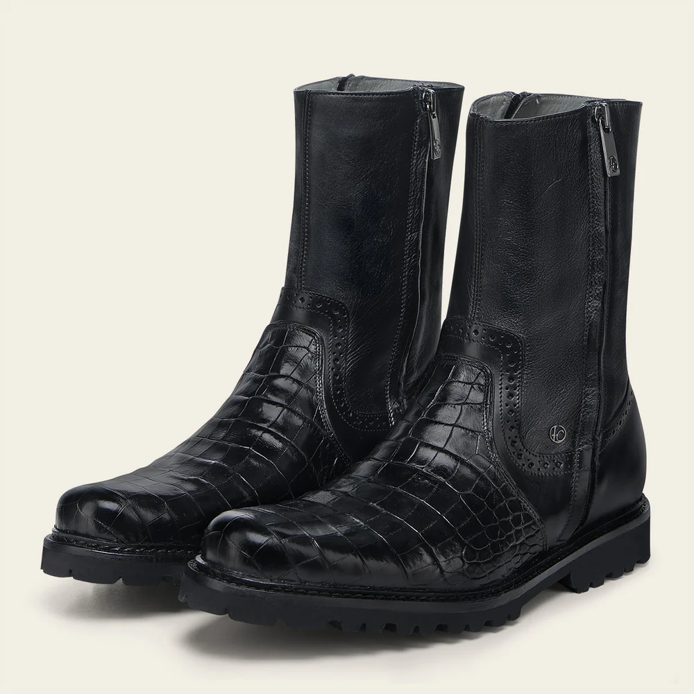 Black Exotic Aligator Urban Boots 10 Black Exotic Aligator Urban Boots