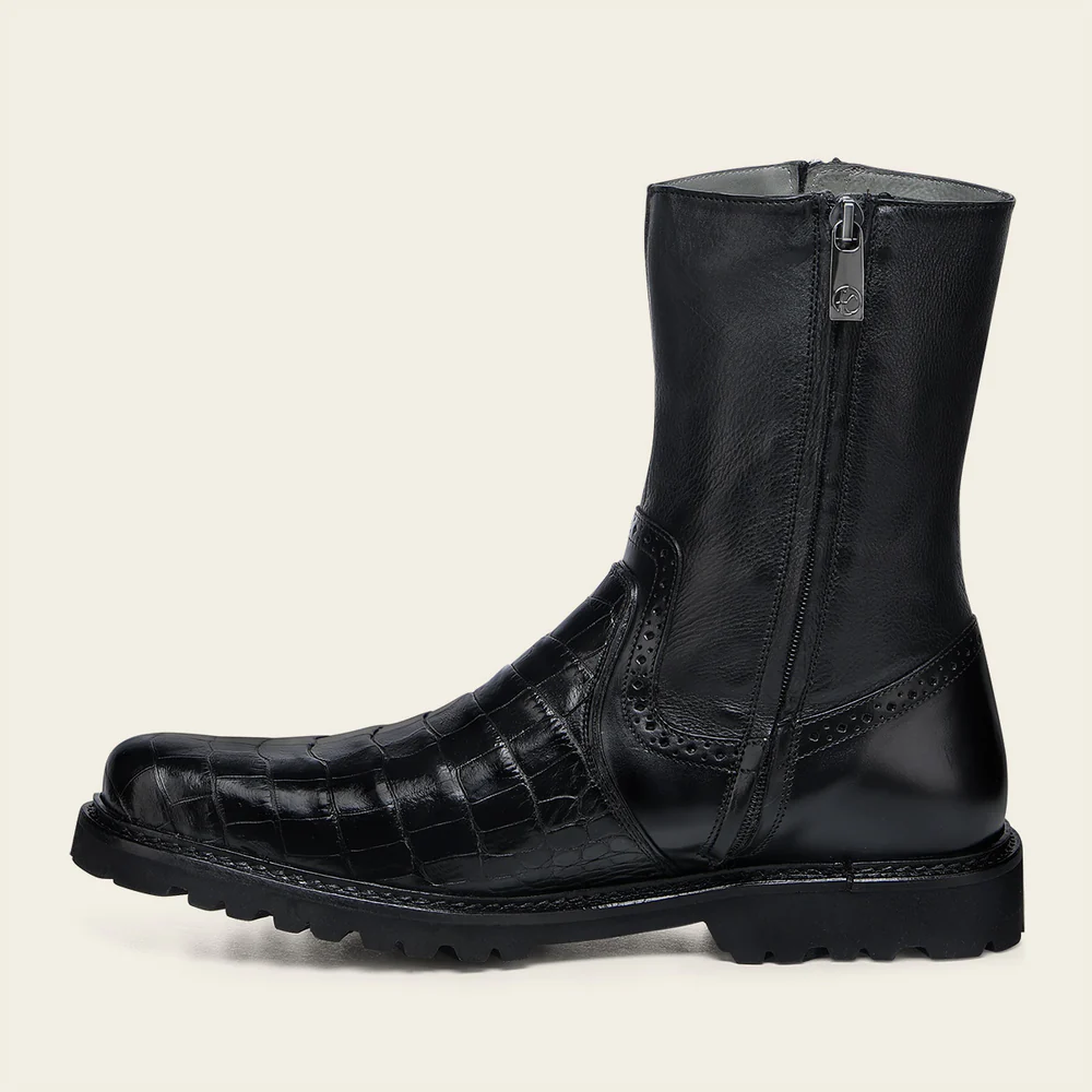 Black Exotic Aligator Urban Boots 6 Black Exotic Aligator Urban Boots