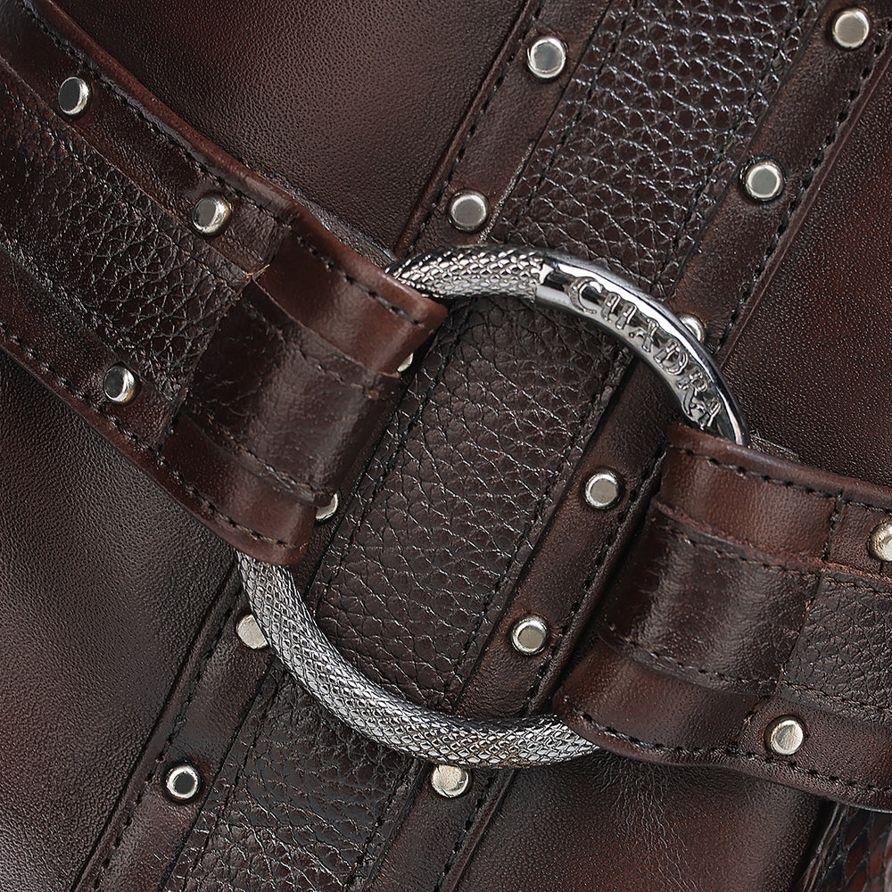 Casual and Urban Brown Python Booties