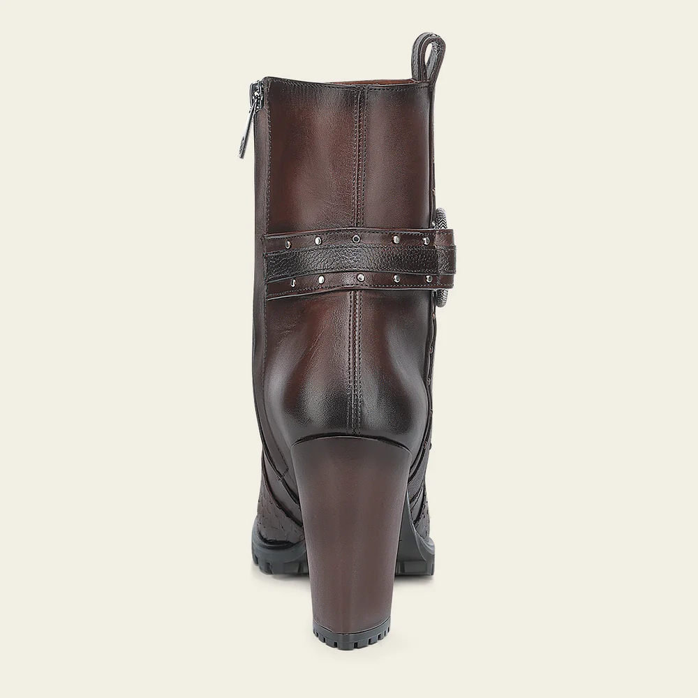 Casual and Urban Brown Python Booties