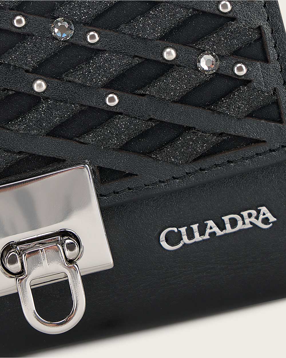 Luxury Women’s Calf Leather Wallet with Genuine Crystals