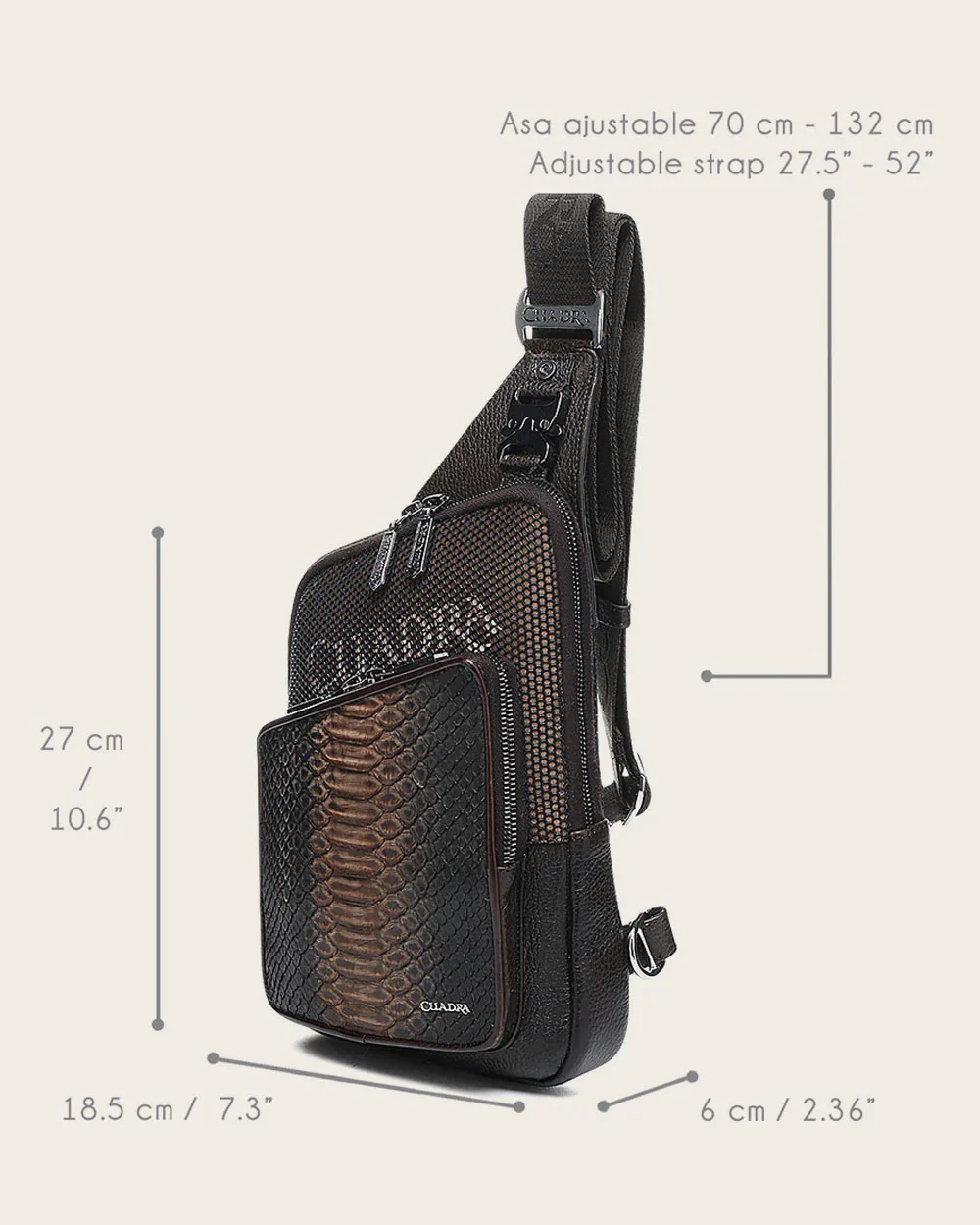 Brown Contrasting Leathers Exotic Messeger Bag 20 Brown Contrasting Leathers Exotic Messeger Bag