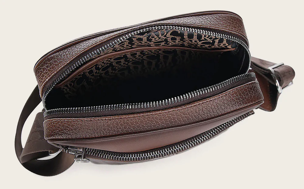 Brown Bovine Men Crossbag