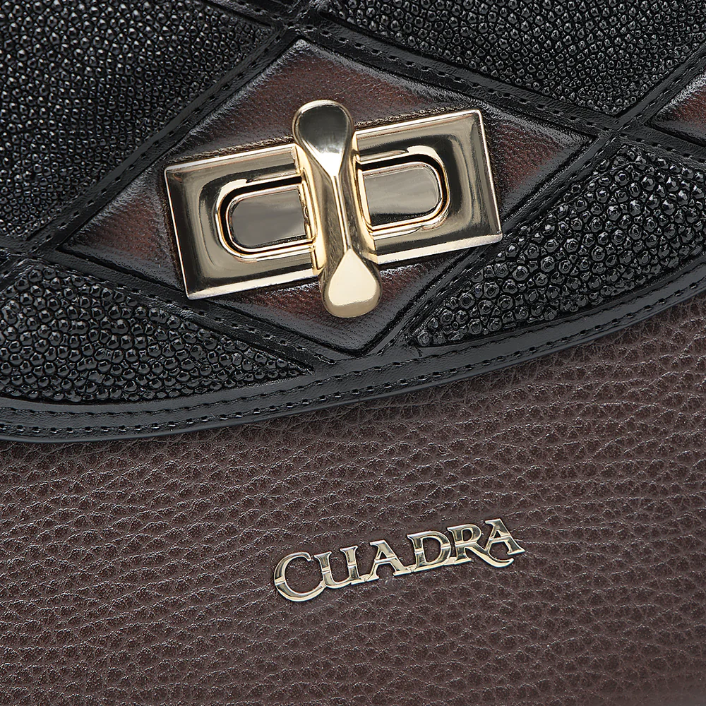 Luxury Women’s Chocolate Stingray Leather Top Handle Bag 12 Luxury Women’s Chocolate Stingray Leather Top Handle Bag