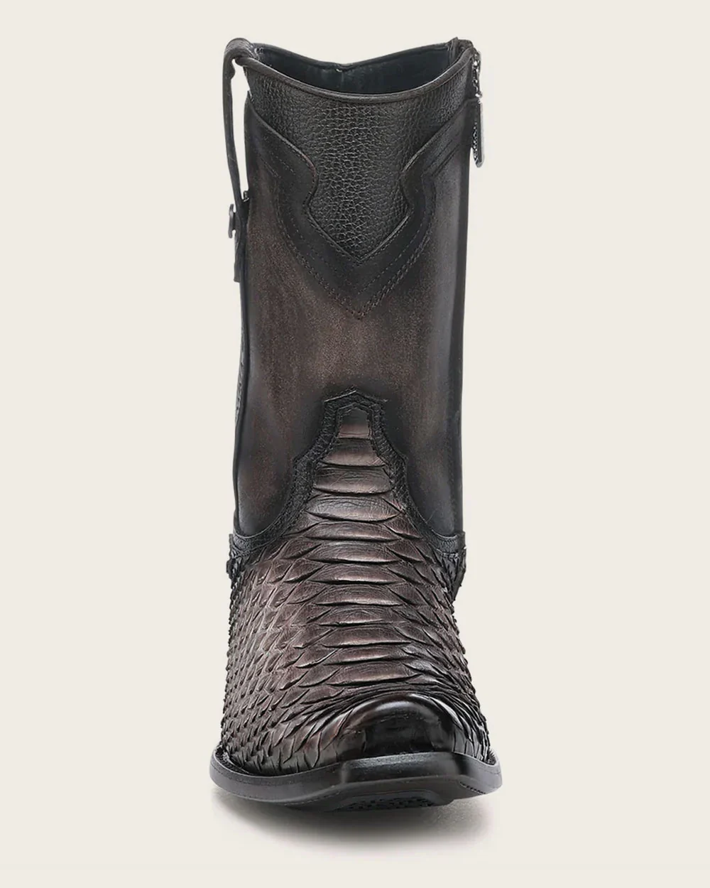 Luxury Men’s Urban Boot in Genuine Python Brown Leather