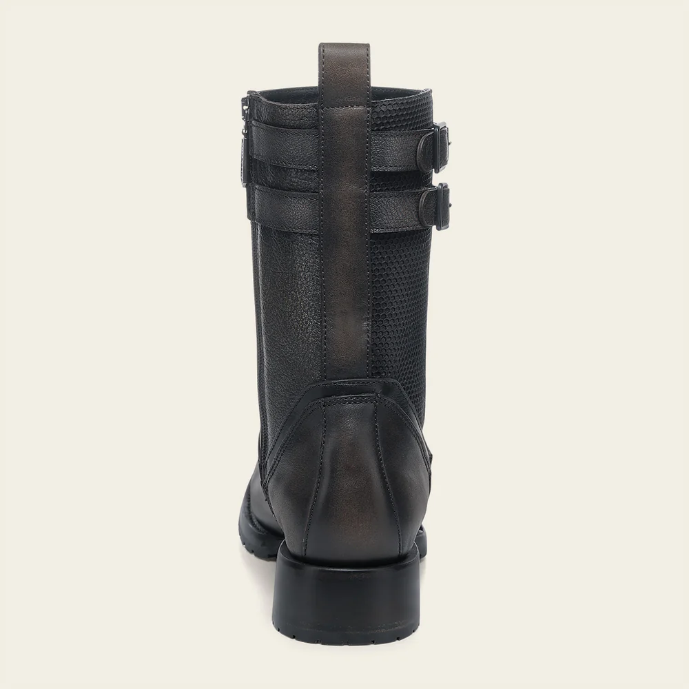 Cuadra Men’s Urban Black Leather Boot with Buckle Straps and Track Sole 19 Cuadra Men’s Urban Black Leather Boot with Buckle Straps and Track Sole