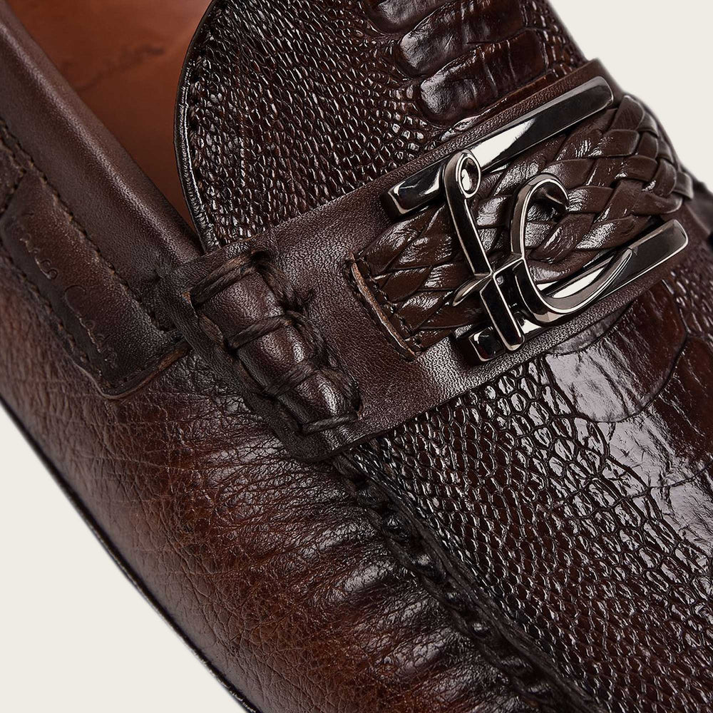 Exotic brown leather driver