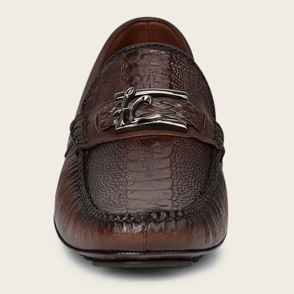 Exotic brown leather driver