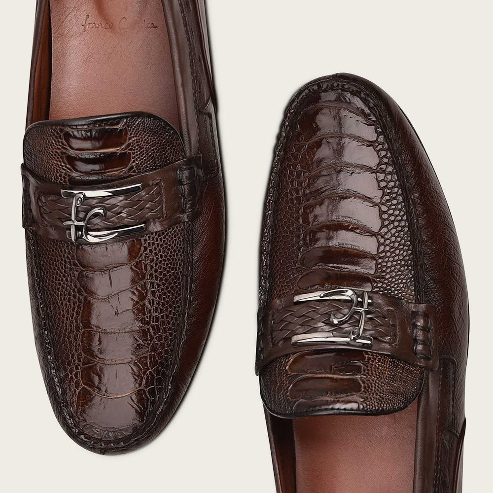 Exotic brown leather driver