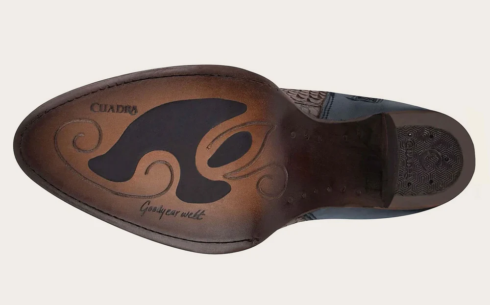 Blue Python Leather Ankle Bootie 8 Blue Python Leather Ankle Bootie