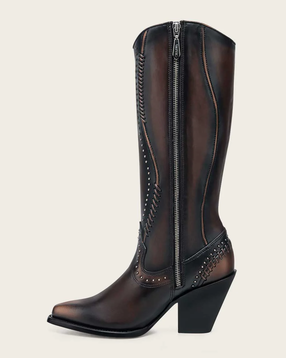 Luxury Dark Brown Women’s Casual Bovine Leather Boot