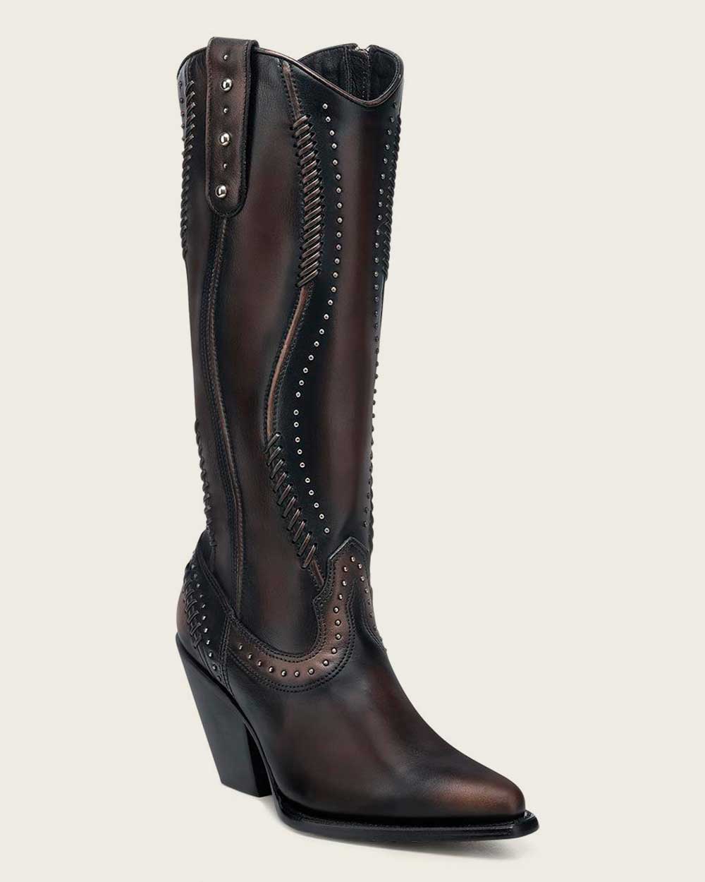 Luxury Dark Brown Women’s Casual Bovine Leather Boot