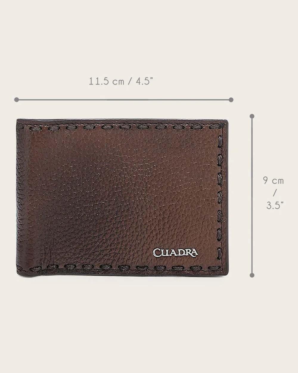 Luxury Honey Bifold Wallet in Genuine Italian Deer and Bovine Leather