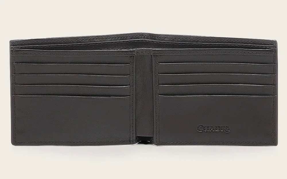 Luxury Honey Bifold Wallet in Genuine Italian Deer and Bovine Leather