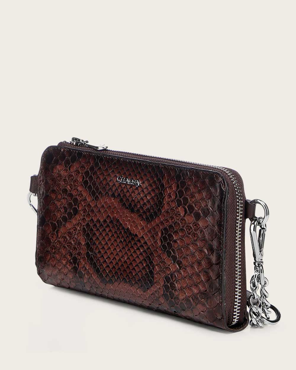 Luxury Women’s Chocolate Python Leather Wallet 5 Luxury Women’s Chocolate Python Leather Wallet