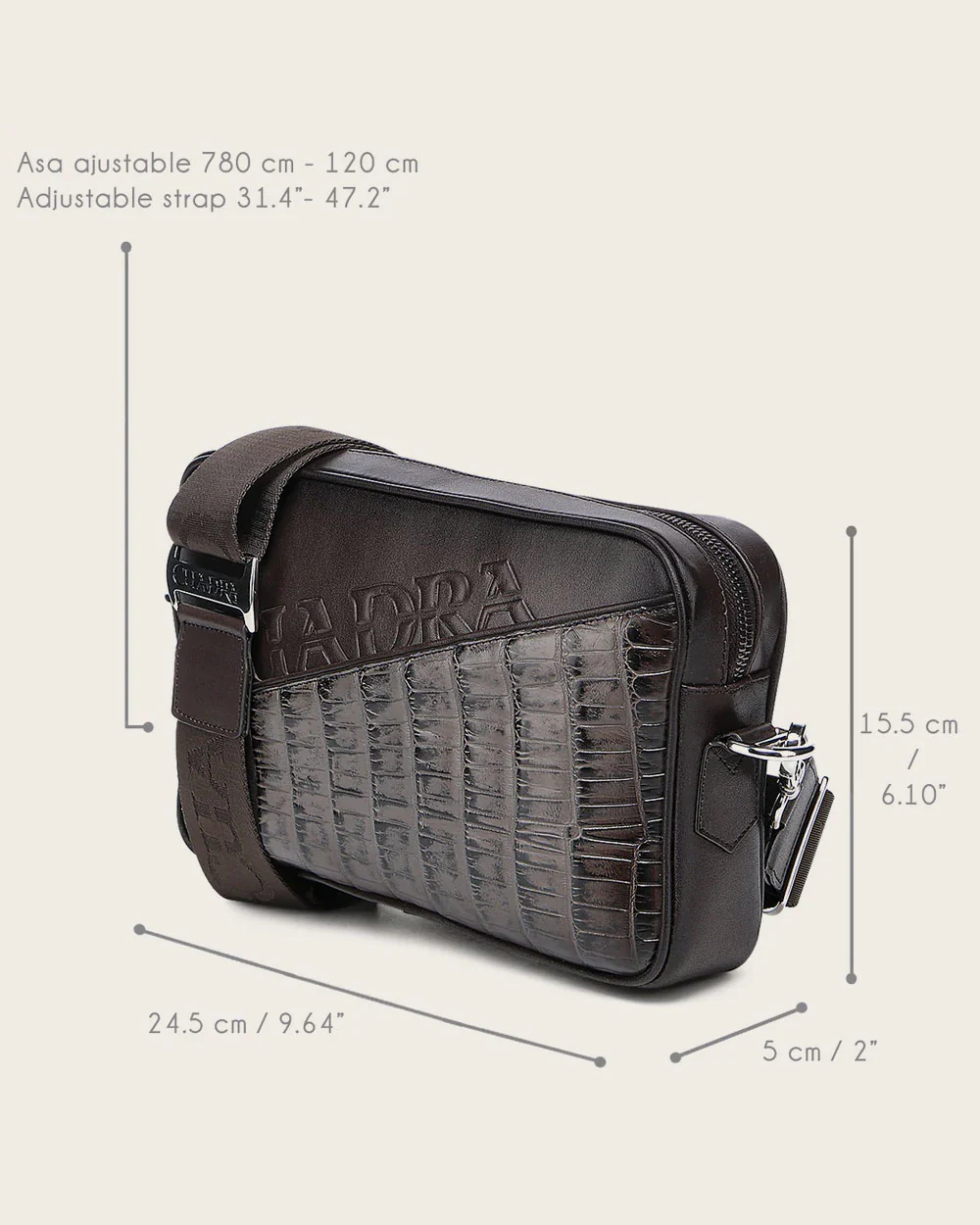 Luxury Men’s Crossbody Bag in Genuine Alligator and Bovine Leather 9 Luxury Men’s Crossbody Bag in Genuine Alligator and Bovine Leather