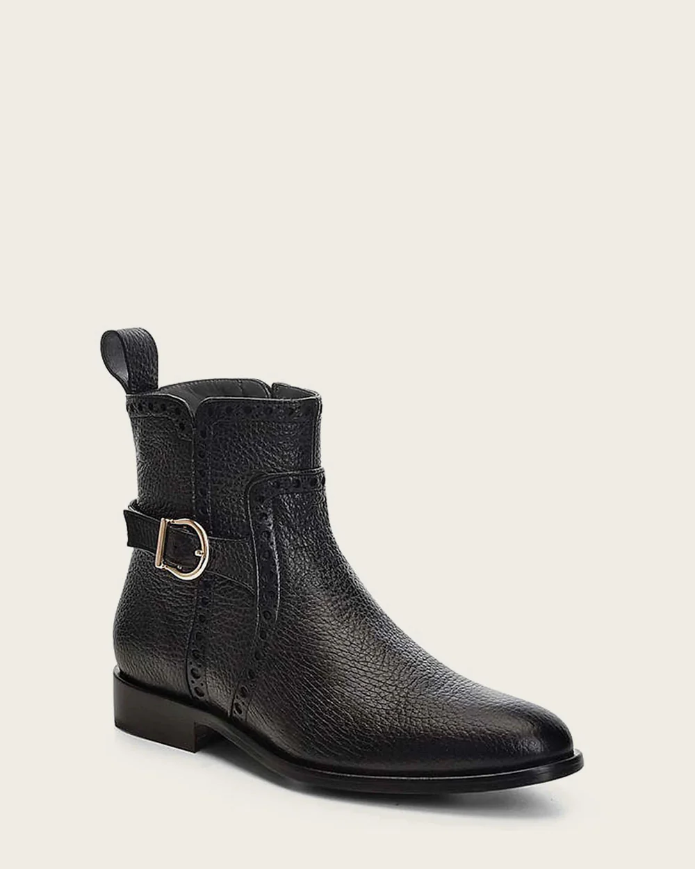 Ankle black bootie with buckle 12 Ankle black bootie with buckle