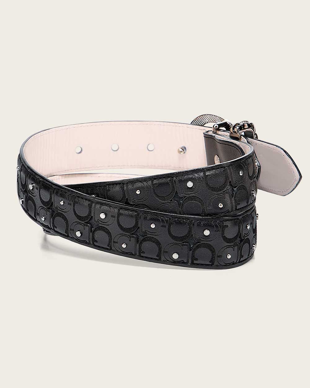 Elegant Women’s Casual Belt in Genuine Black Stingray Leather