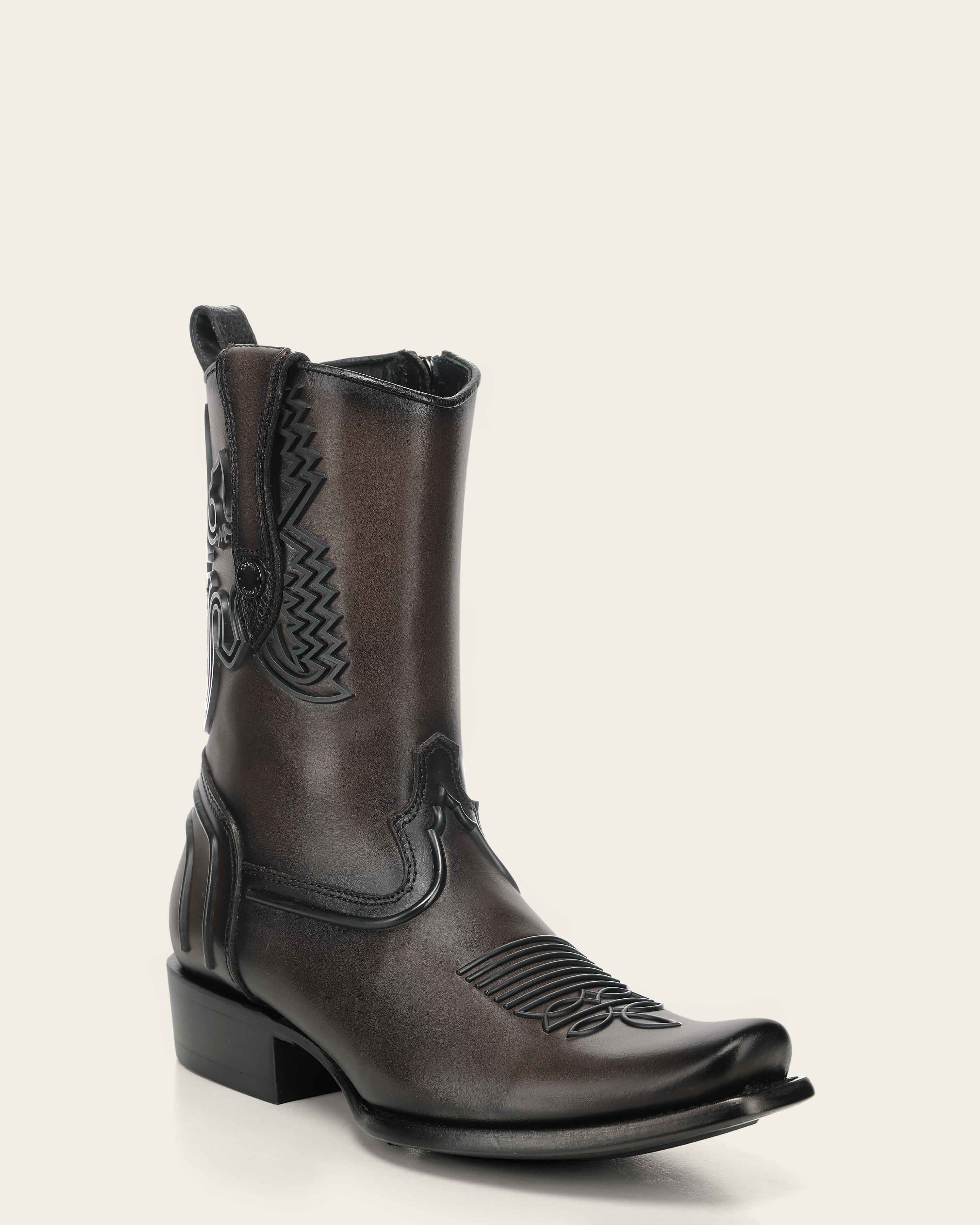 Men’s Urban Leather Brown Boot with Vintage Finish and KPU Details 10 Men’s Urban Leather Brown Boot with Vintage Finish and KPU Details