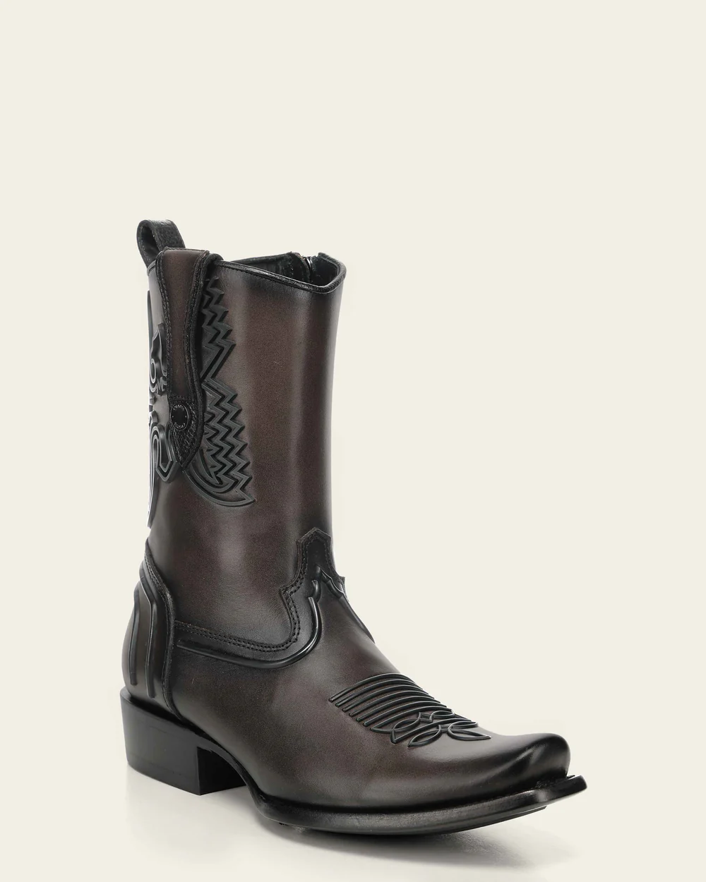 Men’s Urban Leather Brown Boot with Vintage Finish and KPU Details 4 Men’s Urban Leather Brown Boot with Vintage Finish and KPU Details