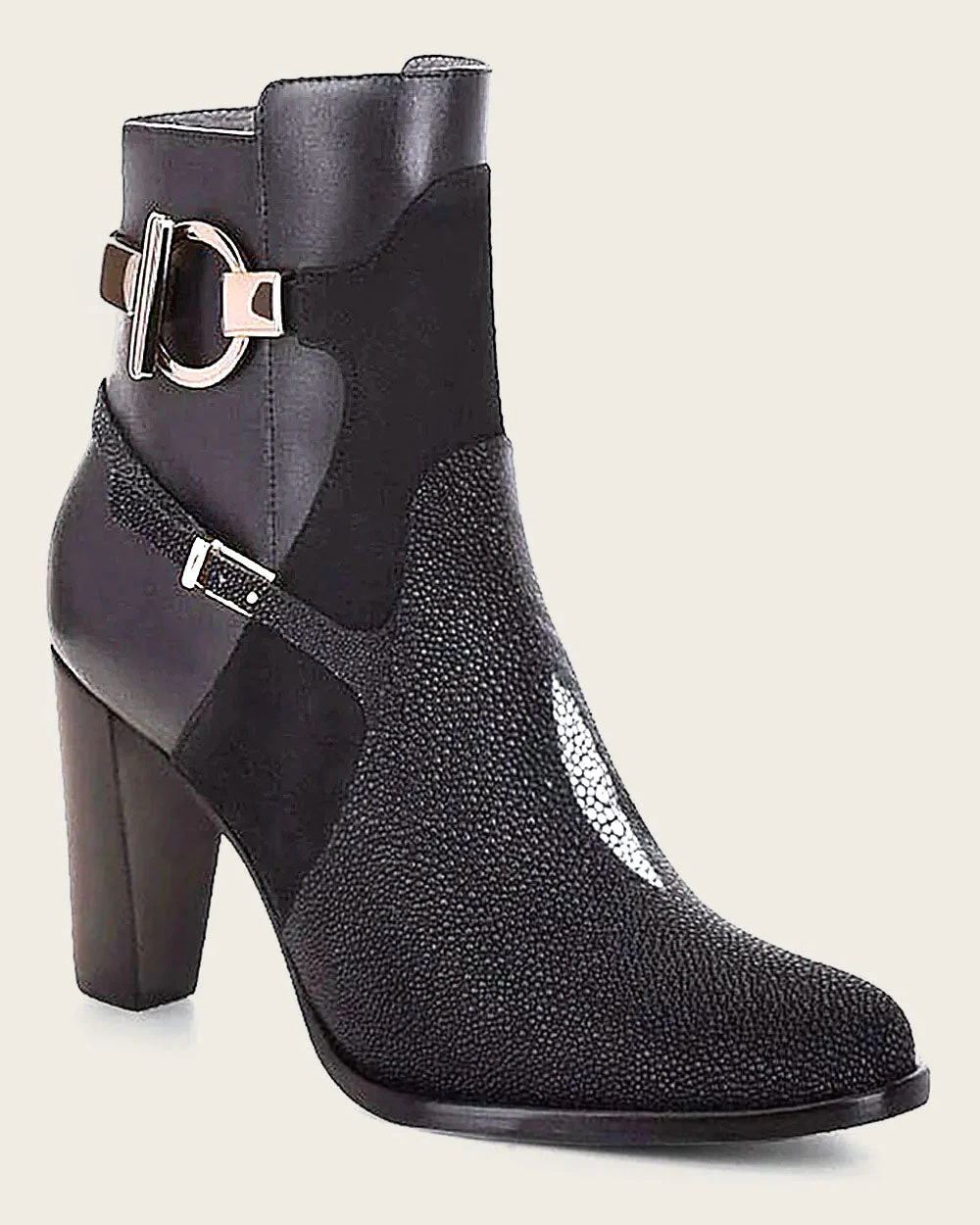 Ankle black stingray bootie 10 Ankle black stingray bootie