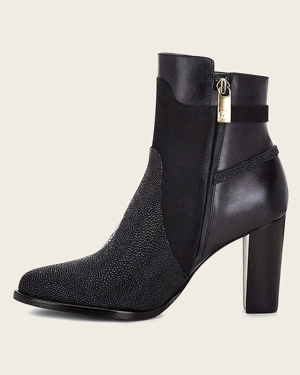 Ankle black stingray bootie 13 Ankle black stingray bootie