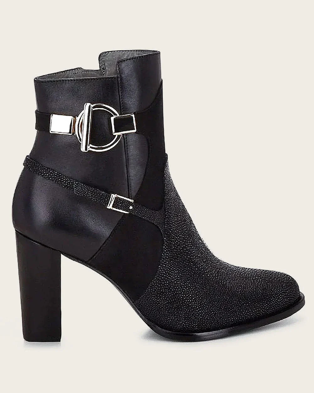 Ankle black stingray bootie 7 Ankle black stingray bootie