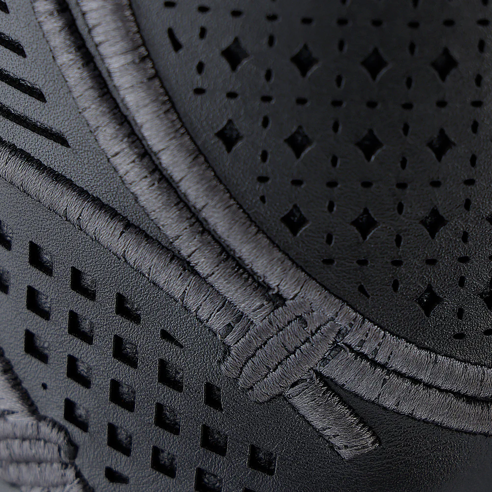 Women's Tall Gray Leather Boot with Laser-Cut Shaft & Raised Embroidery 12 Women's Tall Gray Leather Boot with Laser-Cut Shaft & Raised Embroidery