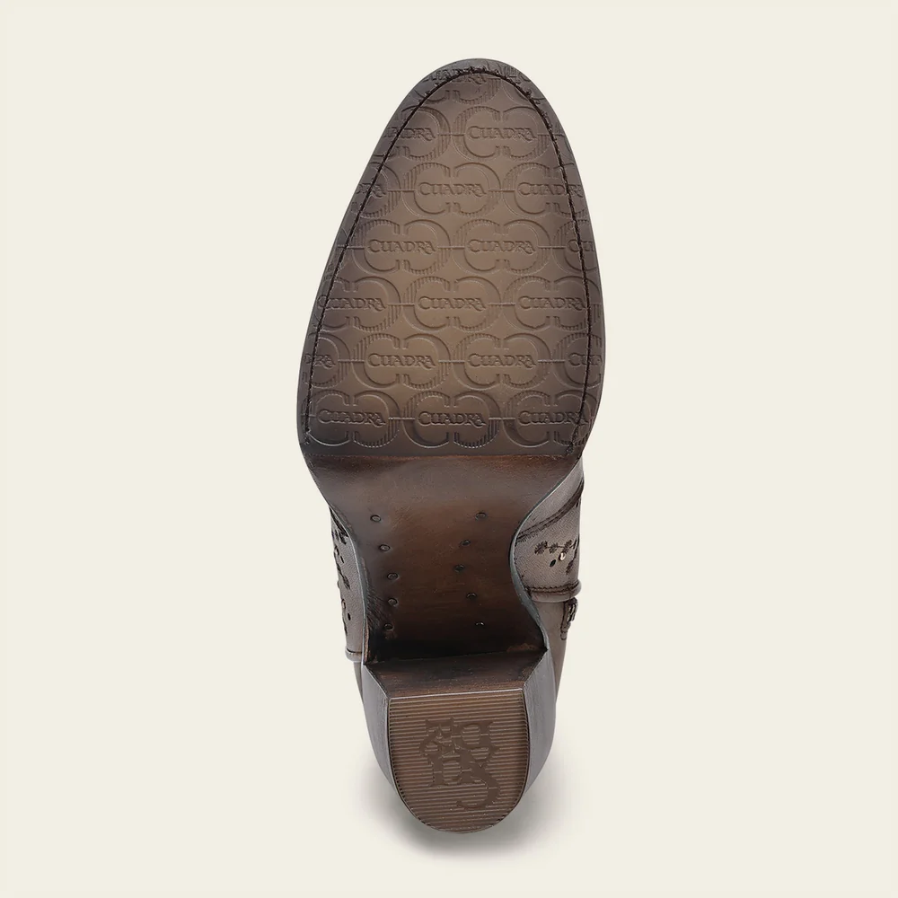 Cuadra Women’s Tall Almond Brown Leather Boot with Crystals 8 Cuadra Women’s Tall Almond Brown Leather Boot with Crystals