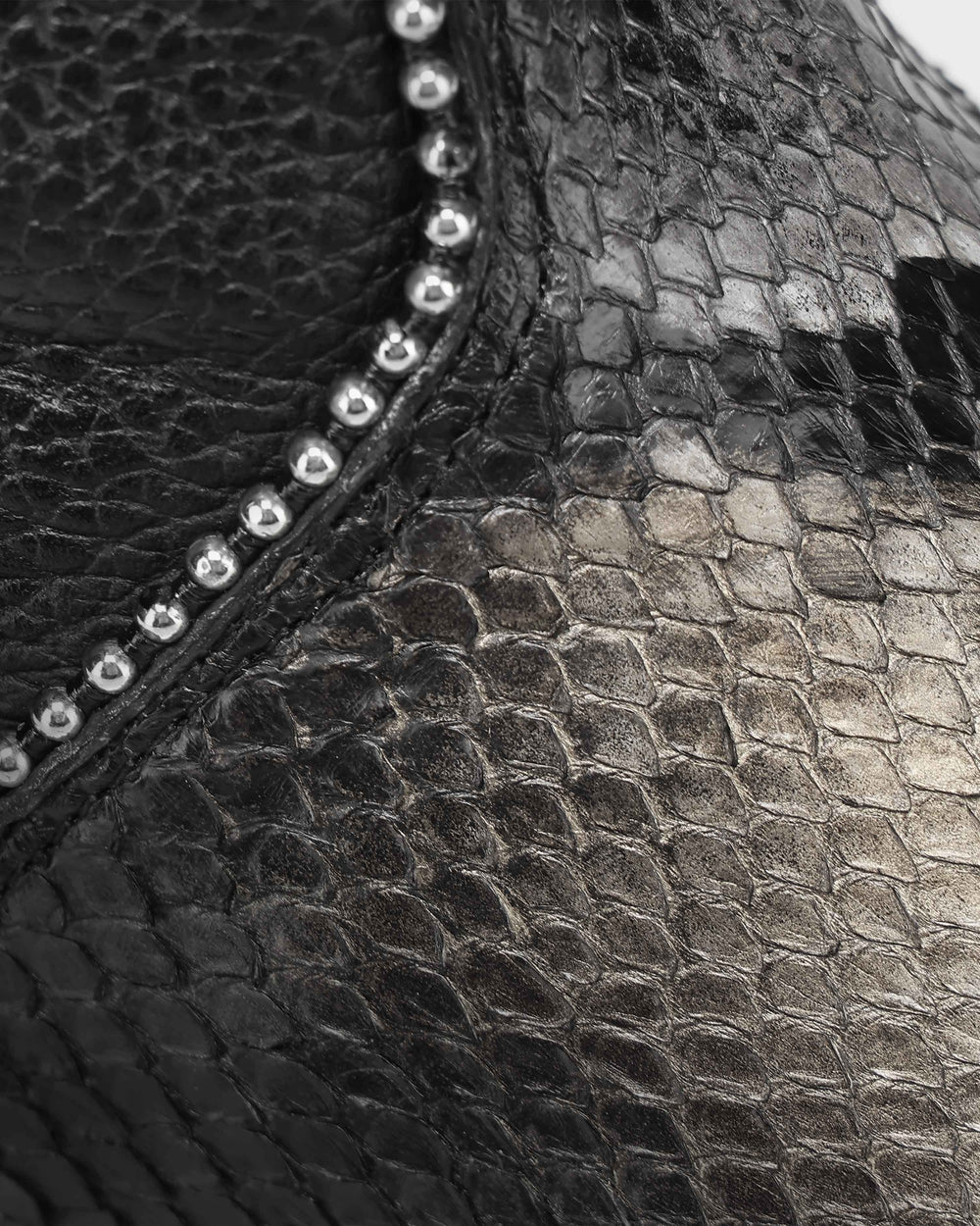 Cuadra Women’s Black Genuine Python Leather Tall Boot with Metal Details 10 Cuadra Women’s Black Genuine Python Leather Tall Boot with Metal Details