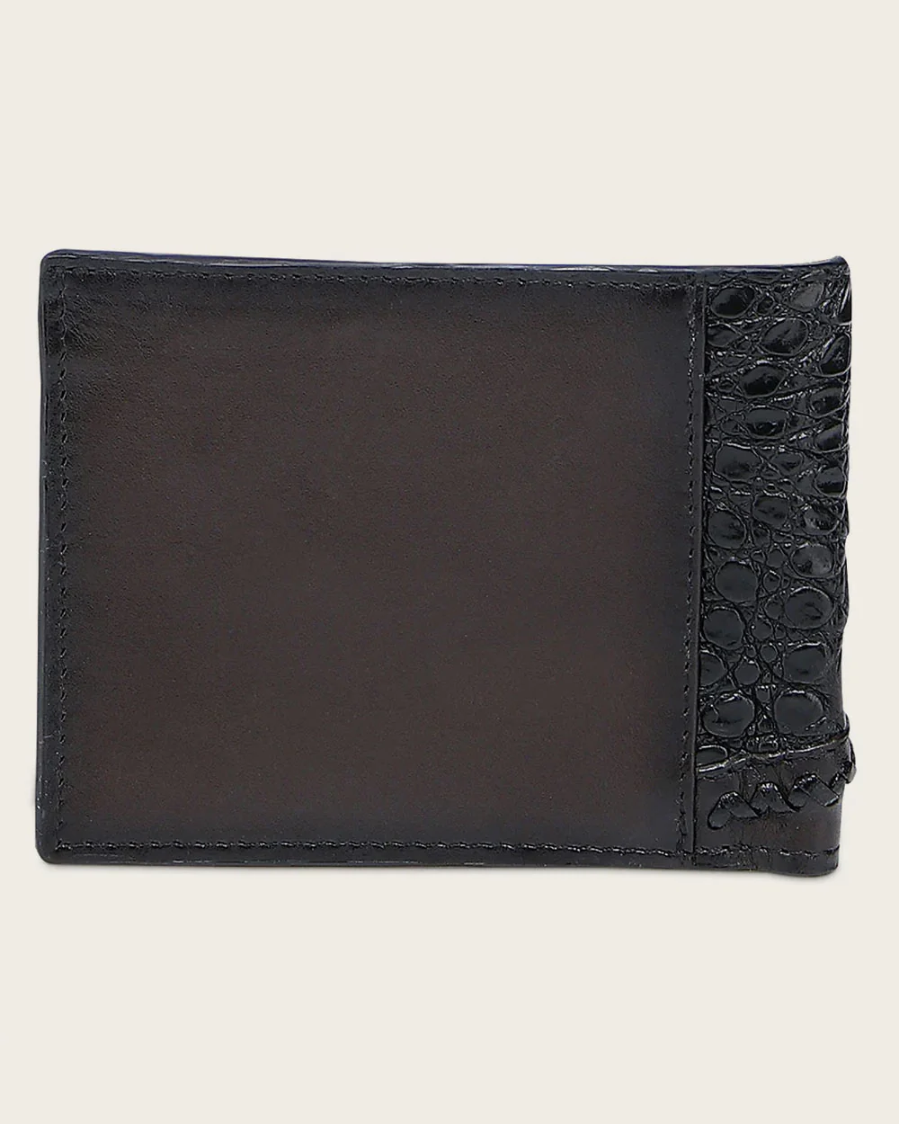 Woven Black Caiman Leather Wallet 13 Woven Black Caiman Leather Wallet