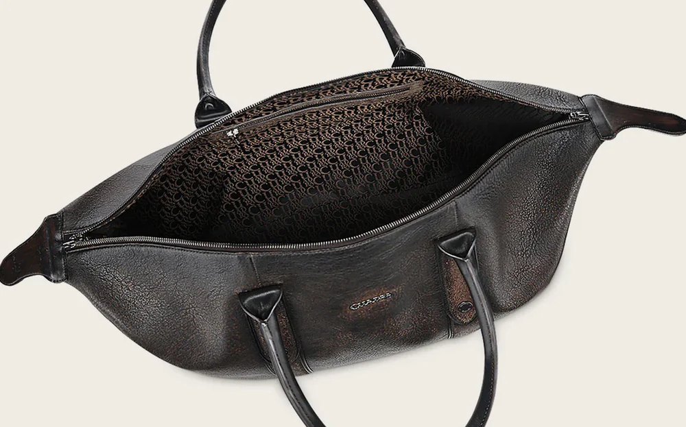 Luxury Men’s Travel Bag in Genuine Sheepskin Leather with Vintage Finish 8 Luxury Men’s Travel Bag in Genuine Sheepskin Leather with Vintage Finish