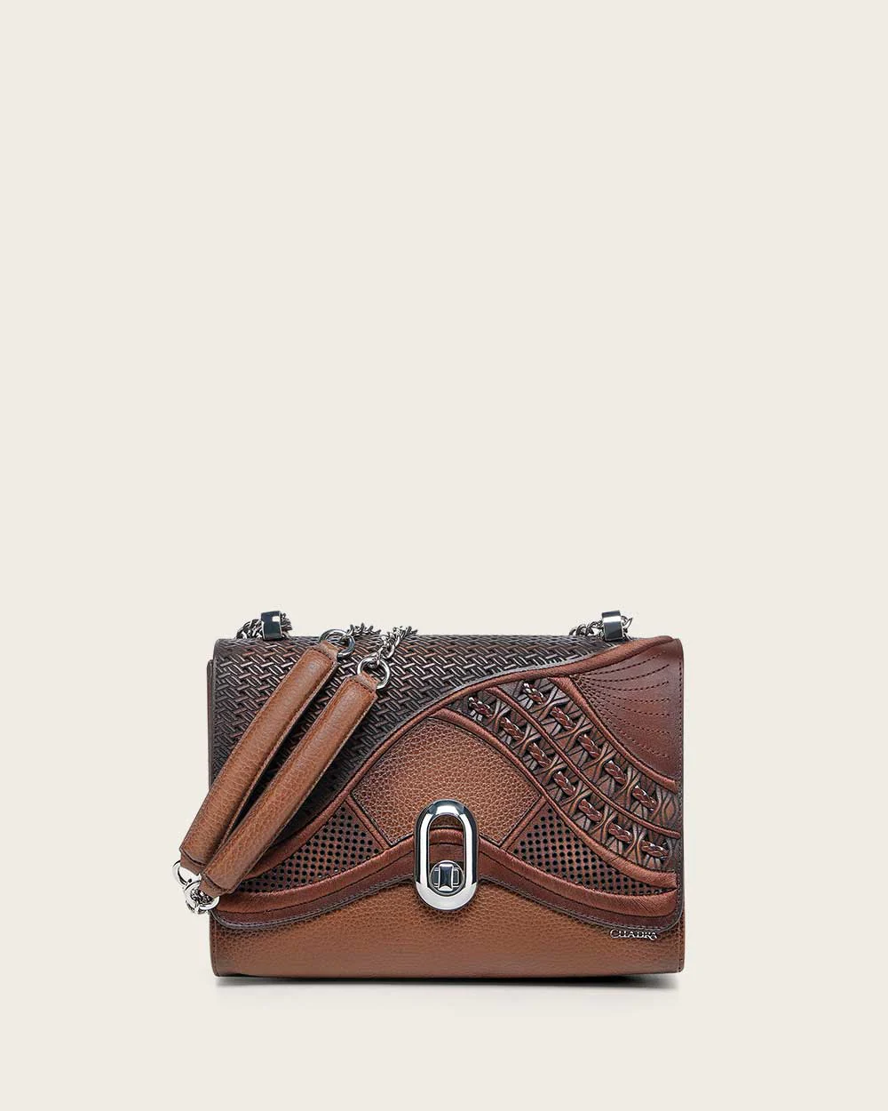 Luxury Women’s Honey Brown Shoulder Bag in Bovine Leather