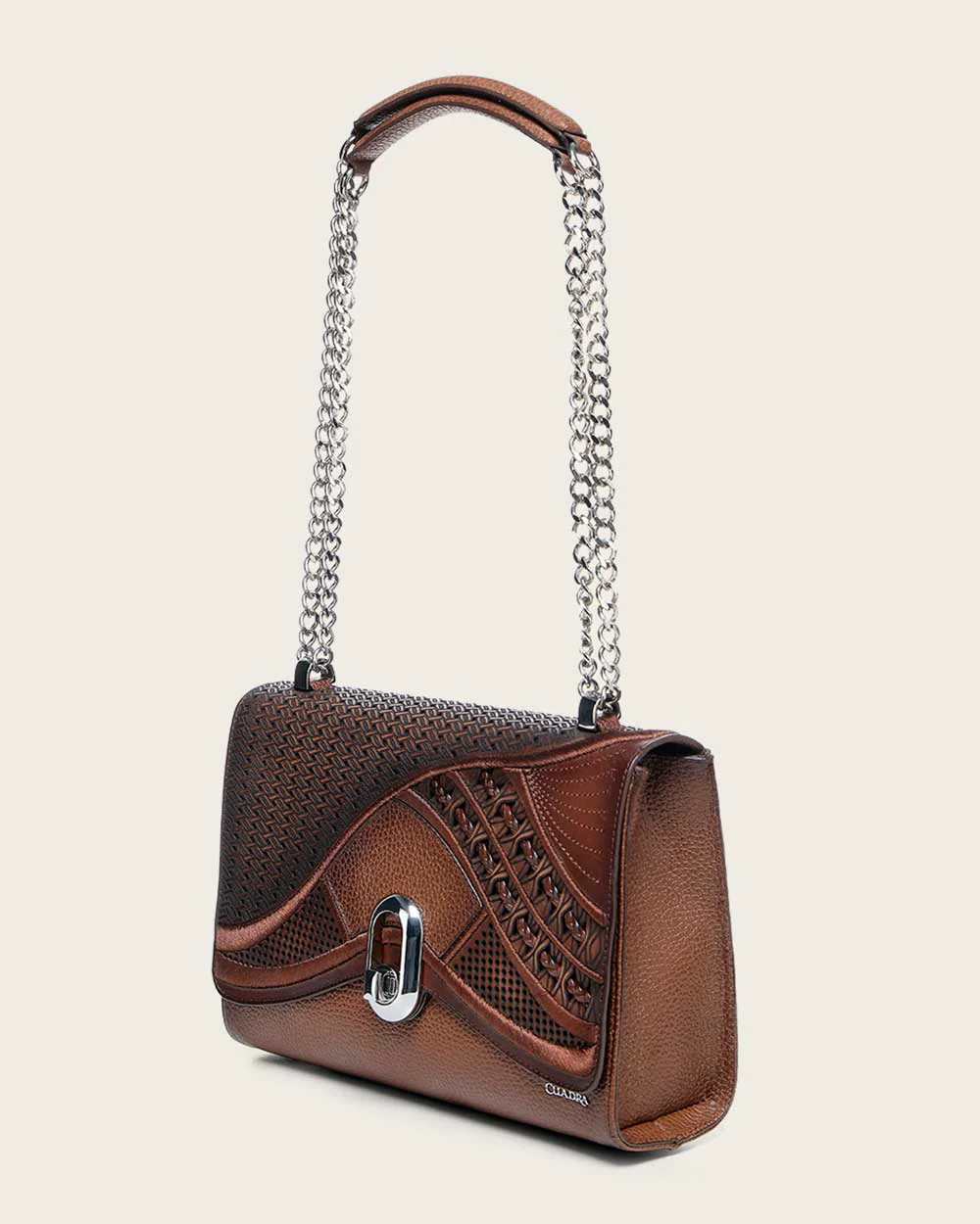 Luxury Women’s Honey Brown Shoulder Bag in Bovine Leather