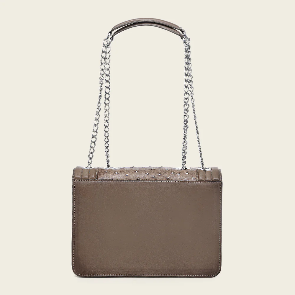 Genuine Ostrich Leather Shoulder Bag for Women 7 Genuine Ostrich Leather Shoulder Bag for Women