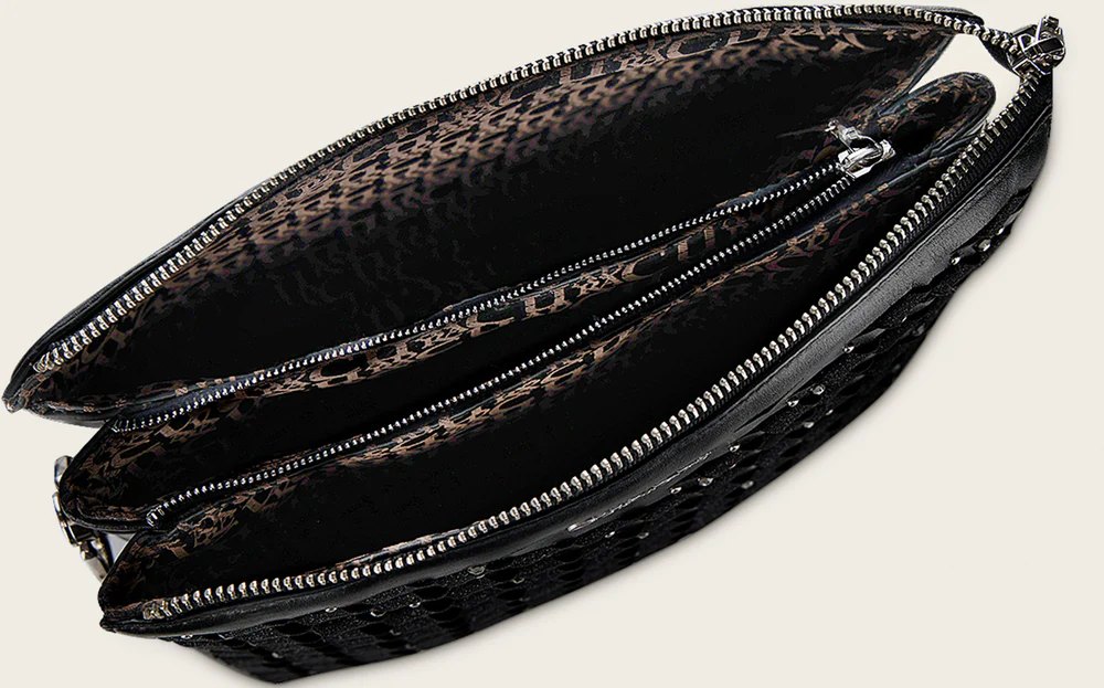 Luxury Black Shoulder Bag in Genuine Lambskin Leather 16 Luxury Black Shoulder Bag in Genuine Lambskin Leather