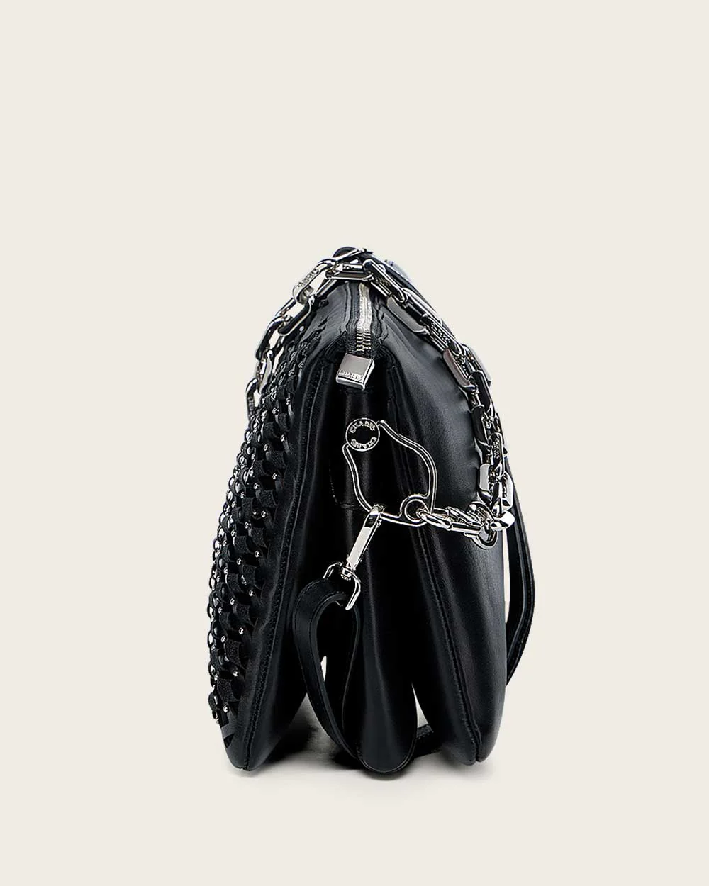 Luxury Black Shoulder Bag in Genuine Lambskin Leather 6 Luxury Black Shoulder Bag in Genuine Lambskin Leather