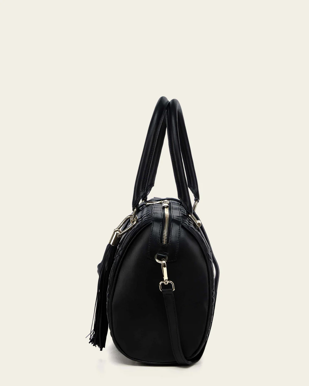 Elegant Women’s Black Handbag in Genuine Lambskin with Crystal Accents 12 Elegant Women’s Black Handbag in Genuine Lambskin with Crystal Accents