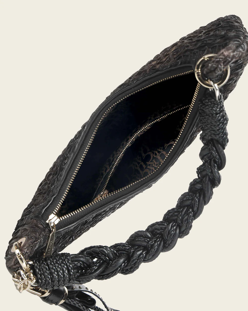 Women’s Genuine Brown Leather Shoulder Bag with Braided Handle & 3D Leather Weave 7 Women’s Genuine Brown Leather Shoulder Bag with Braided Handle & 3D Leather Weave