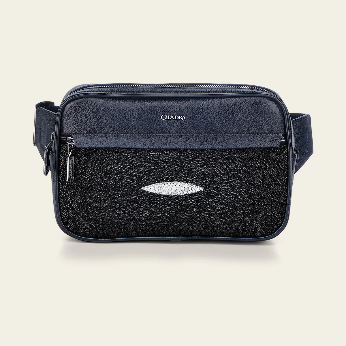 Men’s Black Stingray Leather Crossbody Bag