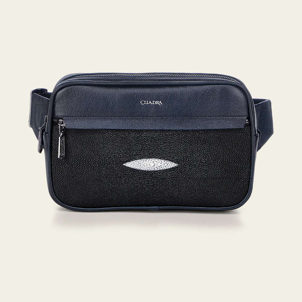 Men’s Black Stingray Leather Crossbody Bag 4 Men’s Black Stingray Leather Crossbody Bag