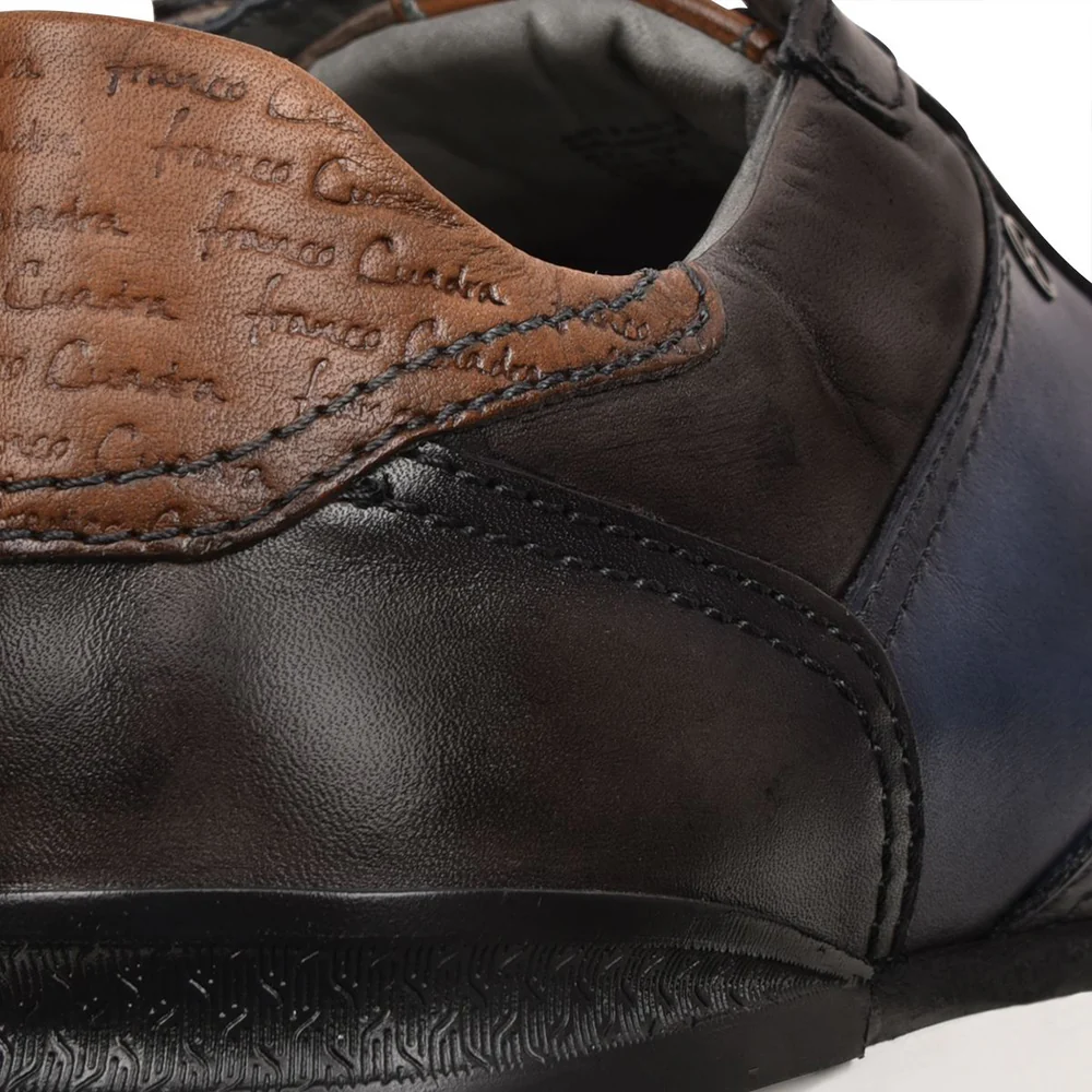 Hand-painted blue leather sneakers 22 Hand-painted blue leather sneakers