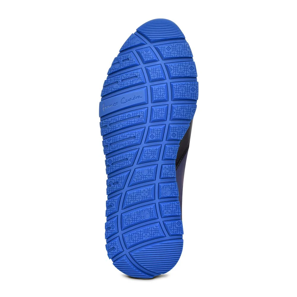 Hand-painted blue leather sneakers 25 Hand-painted blue leather sneakers