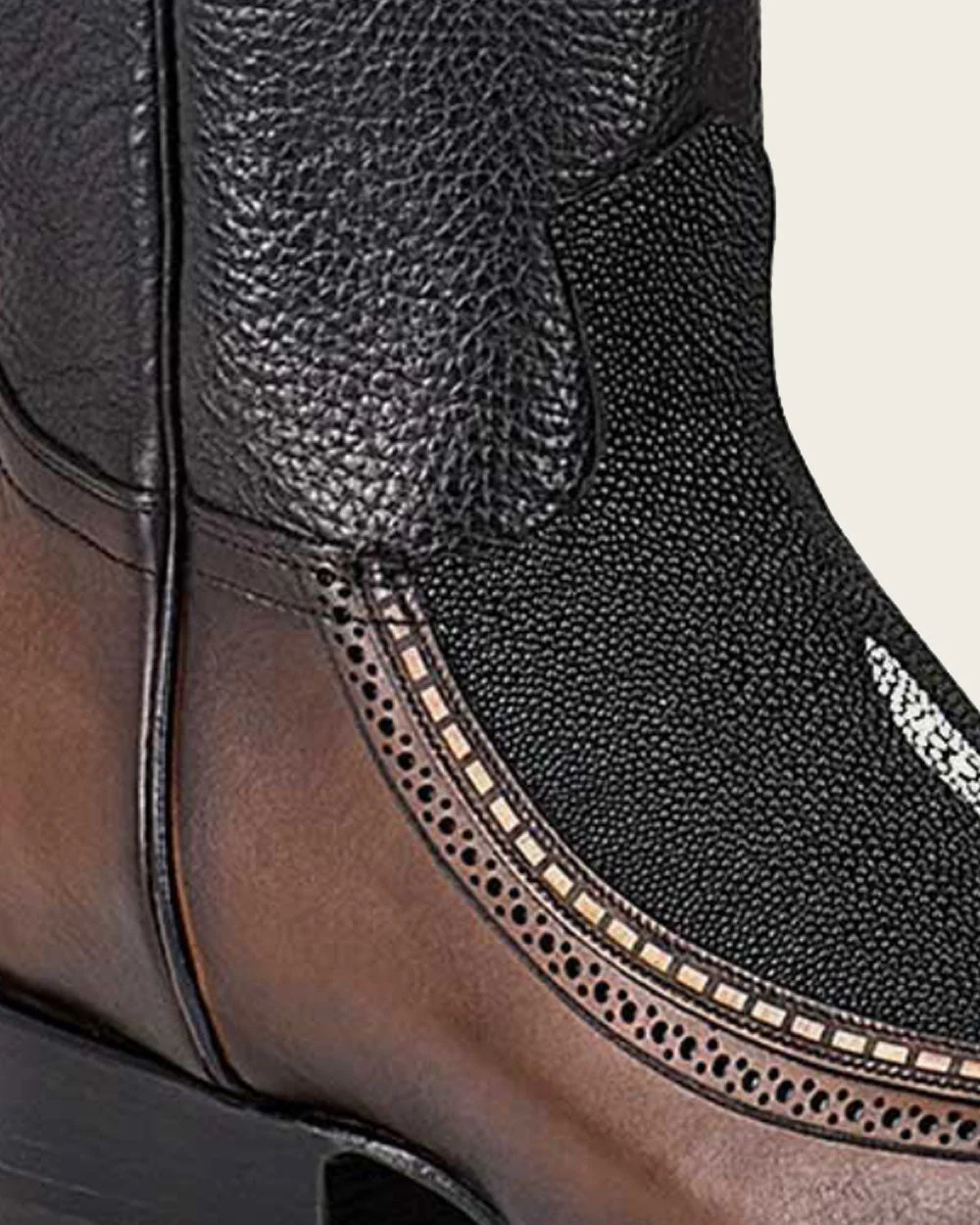 Engraved Black Stingray Western Boots