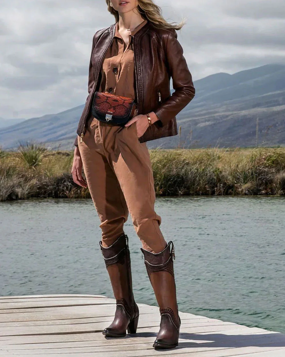 Honey Embroidered Knee-High Boot 3 Honey Embroidered Knee-High Boot