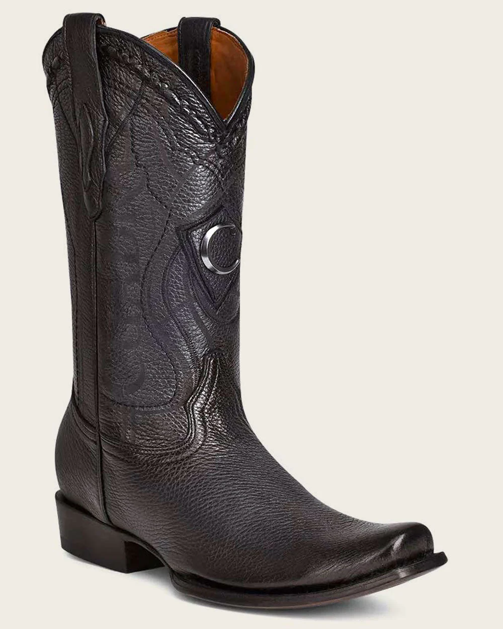 Black Deer Leather Western Boots