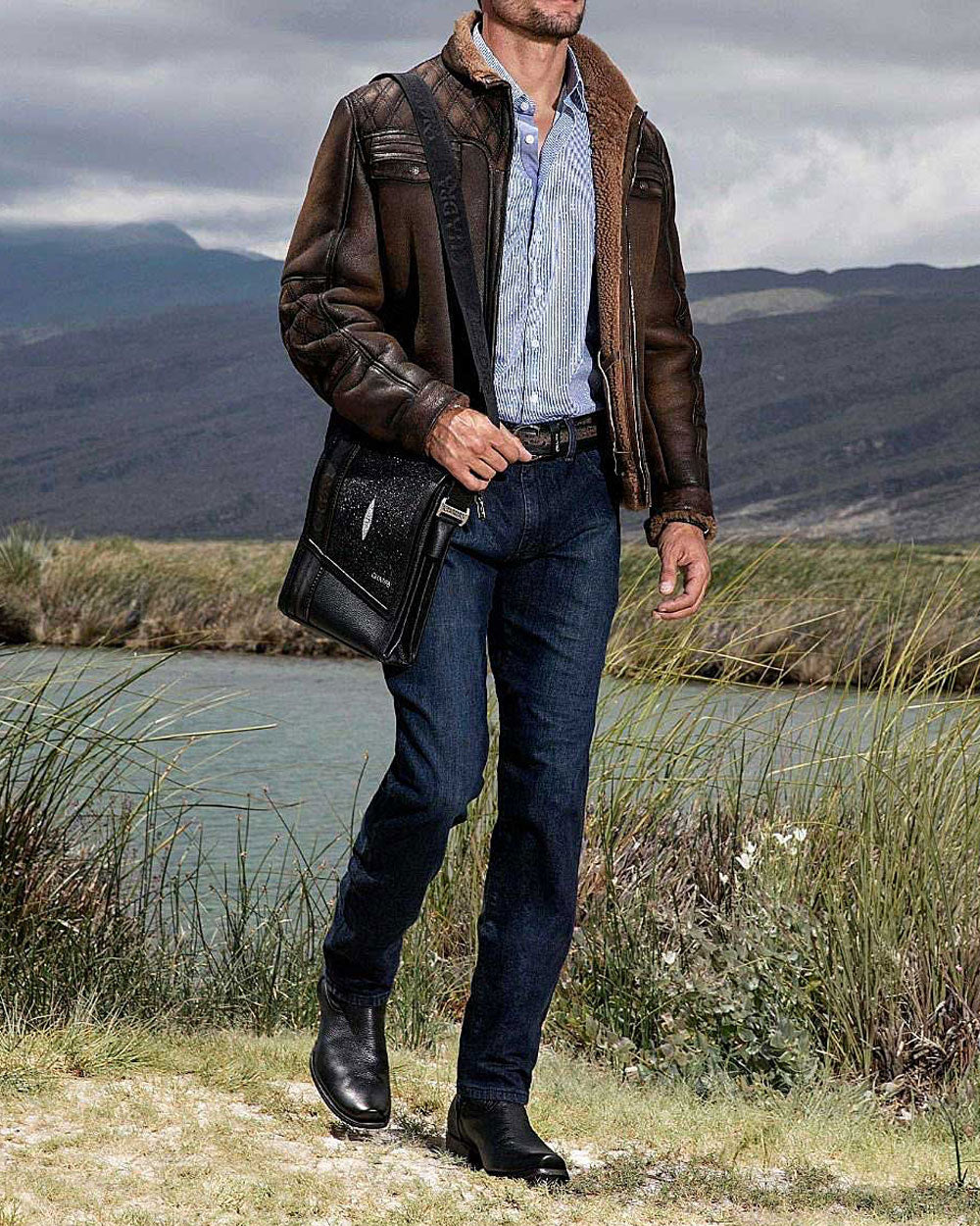 Black Deer Leather Western Boots 3 Black Deer Leather Western Boots