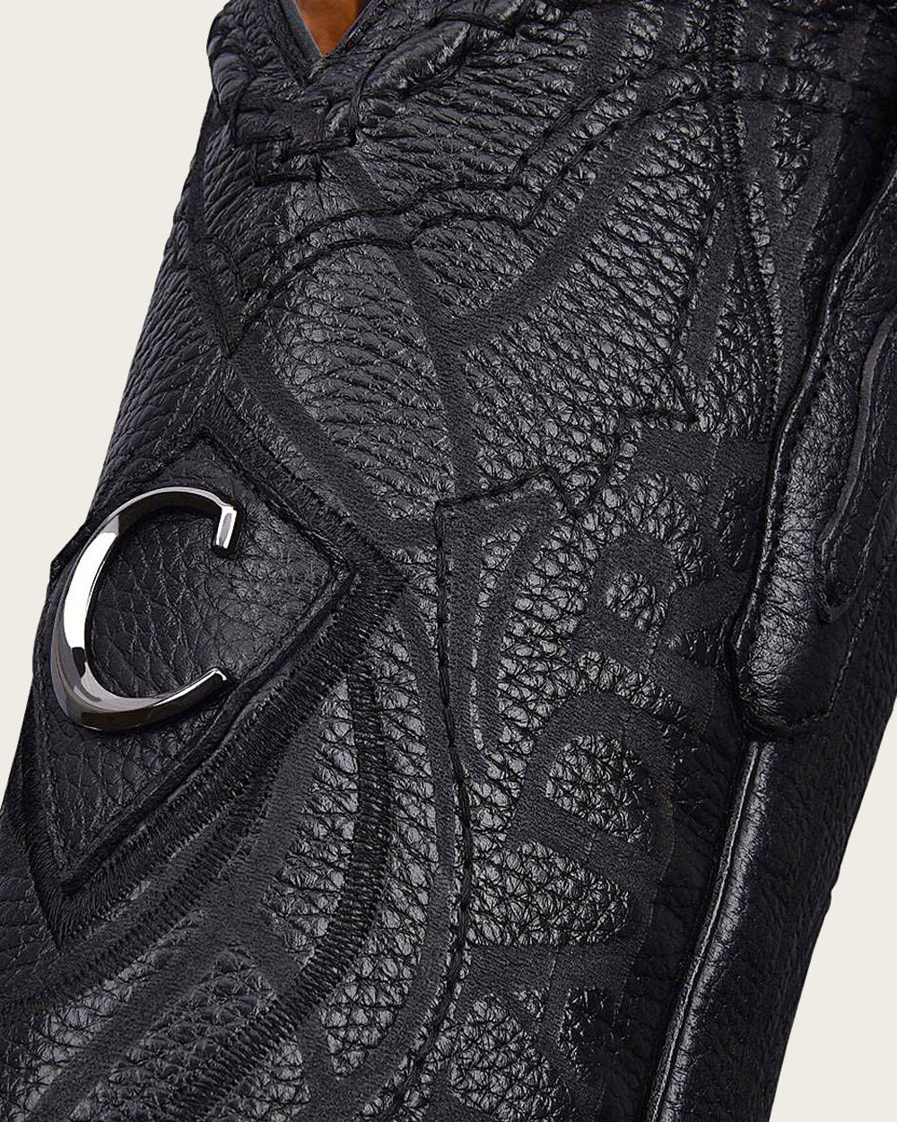 Black Deer Leather Western Boots 9 Black Deer Leather Western Boots